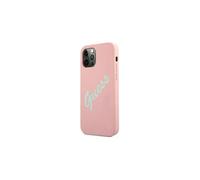 COQUE SOUPLE GUESS LOGO VINTAGE VERT POUR IPHONE 12 12 PRO ROSE