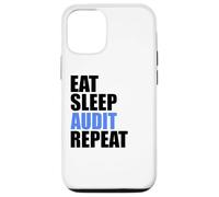 Coque pour iPhone 12/12 Pro Eat Sleep Audit Repeat Comptable CPA Professional Finance