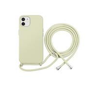 Coque pour iPhone 12 / 12 Pro en TPU Premium Color Lace avec Cordon Tour de Cou Vert pâle