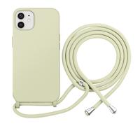Coque pour iPhone 12 / 12 Pro en TPU Premium Color Lace avec Cordon Tour de Cou Vert pâle