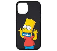 Coque pour iPhone 12/12 Pro The Simpsons Bart Simpson Bouche grossière Noir