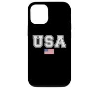 Coque pour iPhone 12/12 Pro USA avec drapeau américain sous la police