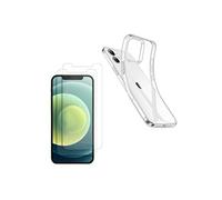 Coque pour iPhone 12 (6,1) et 2 Verres Trempé - Protection Silicone Souple Film Vitre Protection Ecran