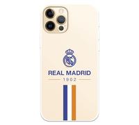 Coque pour iPhone 12 - iPhone 12 Pro du Real Madrid 1902 transparente pour protéger votre téléphone. Couche en silicone souple sous licence officielle Real Madrid