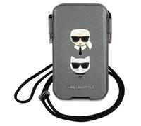 Coque pour iPhone 12 Karl Lagerfeld Gris Saffiano