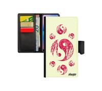 Coque pour iPhone 12 mini à rabat portefeuille Yin et Yang case bien & mal 4G japon 64 Go masculin feminin ying bumper leather