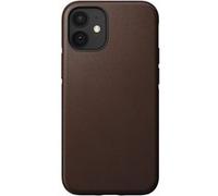 Coque pour iPhone 12 Mini Compatible MagSafe en Cuir Souple Marron