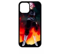 Coque Pour Iphone 12 Mini - Dbz Black Goku Crimson Warrior The Flame Of Rebellion - Noir