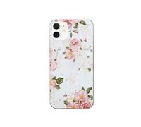 Coque pour iPhone 12 Mini Flower Case Crong Motif 02 Antichoc Crong Blanc / Rose