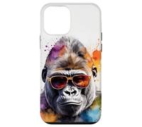 Coque pour iPhone 12 mini Gorille Lunettes Soleil Singe Coloré Animaux Motif Imprimé