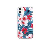 Coque pour iPhone 12 Mini Modèle Flower Case Elégant et Résistant Crong Bleu / Rose