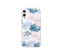 Coque pour iPhone 12 Mini Motif Flower Case Ultra Elégant Crong Blanc / Bleu