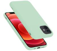 Coque pour Apple iPhone 12 MINI en LIQUID LIGHT GREEN Housse de protection Étui en silicone TPU flexible
