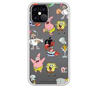 Coque pour iPhone 12 ou 12 Pro Motif Spongebob Multipersonnage