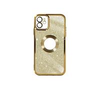 Coque pour iPhone 12 Paillette Amovible Silicone Gel Série Protecam Spark Dorée