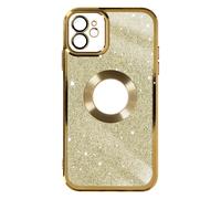 Coque pour iPhone 12 Paillette Amovible Silicone Gel Or