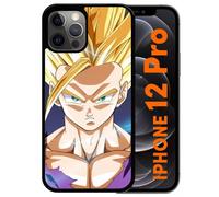Coque Pour Iphone 12 Pro - Dbz San Gohan Super Sayen 2 Ssj2 - Noir