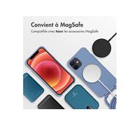 imoshion Coque arrière Color avec cordon amovible et MagSafe pour Apple iPhone 12 (Pro) - Ash Blue