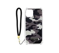 Coque pour iPhone 12 Pro Max avec Dragonne Motif Camouflage Gris
