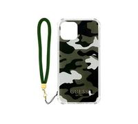 Coque pour iPhone 12 Pro Max avec Dragonne Motif Camouflage Vert
