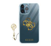 Coque pour iPhone 12 Pro Max Bi-matière 4G Charms Transparent Logo Dorée