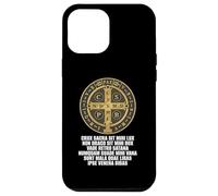 Coque pour iPhone 12 Pro Max Médaille de Saint Benoît Traditionnel Latin Catholique