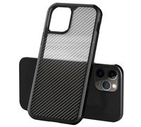 Coque pour iPhone 12 Pro Max Modèle Hybrid Carbon Ultra Rigide Noir