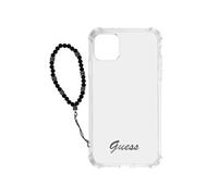 Coque pour iPhone 12 Pro Max Transparent avec Bijou à perles Bracelet Noir