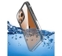 Coque Pour Iphone 13/13 Pro Antichoc Silicone Transparent - Noir/Gris