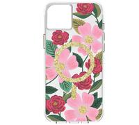 Coque pour iPhone 13 / 14 Motif Floral Roseraie Antimicrobienne, Rose