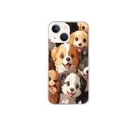 Coque pour iphone 13 avec motif chien smile