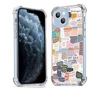 Coque pour iPhone 13 avec versets bibliques et citations chrétiennes de Jésus - Coque en TPU souple tendance compatible avec iPhone 13