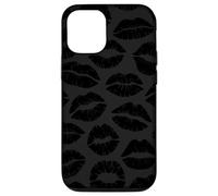 Coque pour iPhone 13 Black Lips Kiss Love