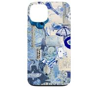 Coque pour iPhone 13 Collage d’été Bleu Méditerranée Vacances Scrapbook