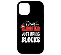 Coque pour iPhone 13 Dear Santa Just Bring Blocks Funny Christmas Xmas