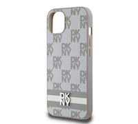 Coque pour iPhone 13 Élégante avec Motifs à Carreaux et à Rayures Beige