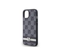 Coque pour iPhone 13 Élégante avec Motifs à Carreaux et à Rayures Noir