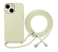 Coque pour iPhone 13 en TPU Premium Color Lace avec Cordon Tour de Cou Vert pâle