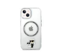Coque pour iPhone 13 Imprimé Karl et Choupette Compatible MagSafe Transparent