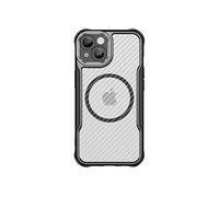 Avizar Coque pour iPhone 13 MagSafe Dos carbone Antichoc renforcé Noir