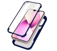 Coque pour iPhone 13 Mini Dos Plexiglas Avant Polymère Coins Renforcés Bleu