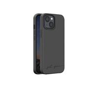 Coque pour iPhone 13 Mini Modèle Natura Compatible avec Recharge Sans Fil Noir