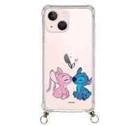 Coque pour iPhone 13 Mini Officiel Lilo & Stitch Baiser Pendentif Transparent pour protéger votre téléphone - Choisissez le type de coque que vous aimez le plus avec licence officielle Disney