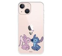 Coque pour iPhone 13 Mini officielle Lilo & Stitch - Angel & Stitch Baiser pour protéger votre téléphone portable - Coque en silicone souple sous licence officielle Disney