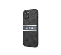Coque et étui téléphone mobile Guess Coque pour iPhone 13 Mini Revêtement bi-matière Motif 4G avec Bandeau Gris