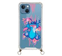 Coque pour iPhone 13 Officiel Stitch Babas Pendentif Transparent pour protéger votre téléphone - Choisissez le type de coque que vous aimez le plus avec licence officielle Disney