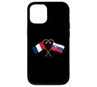 Coque pour iPhone 13 Patrimoine slovaque Drapeau français Drapeau slovaque