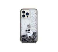 KARL LAGERFELD KLHCP13LLKCNSK Coque pour iPhone 13 Pro / 13 6,1 pouces Coque rigide transparente Liquide Paillettes Choupette