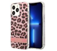 Coque pour iPhone 13 Pro Electro Stripe en TPU avec Motif Léopard Rose
