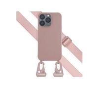 Selencia Coque en silicone avec cordon détachable pour iPhone 13 Pro - Rose sable